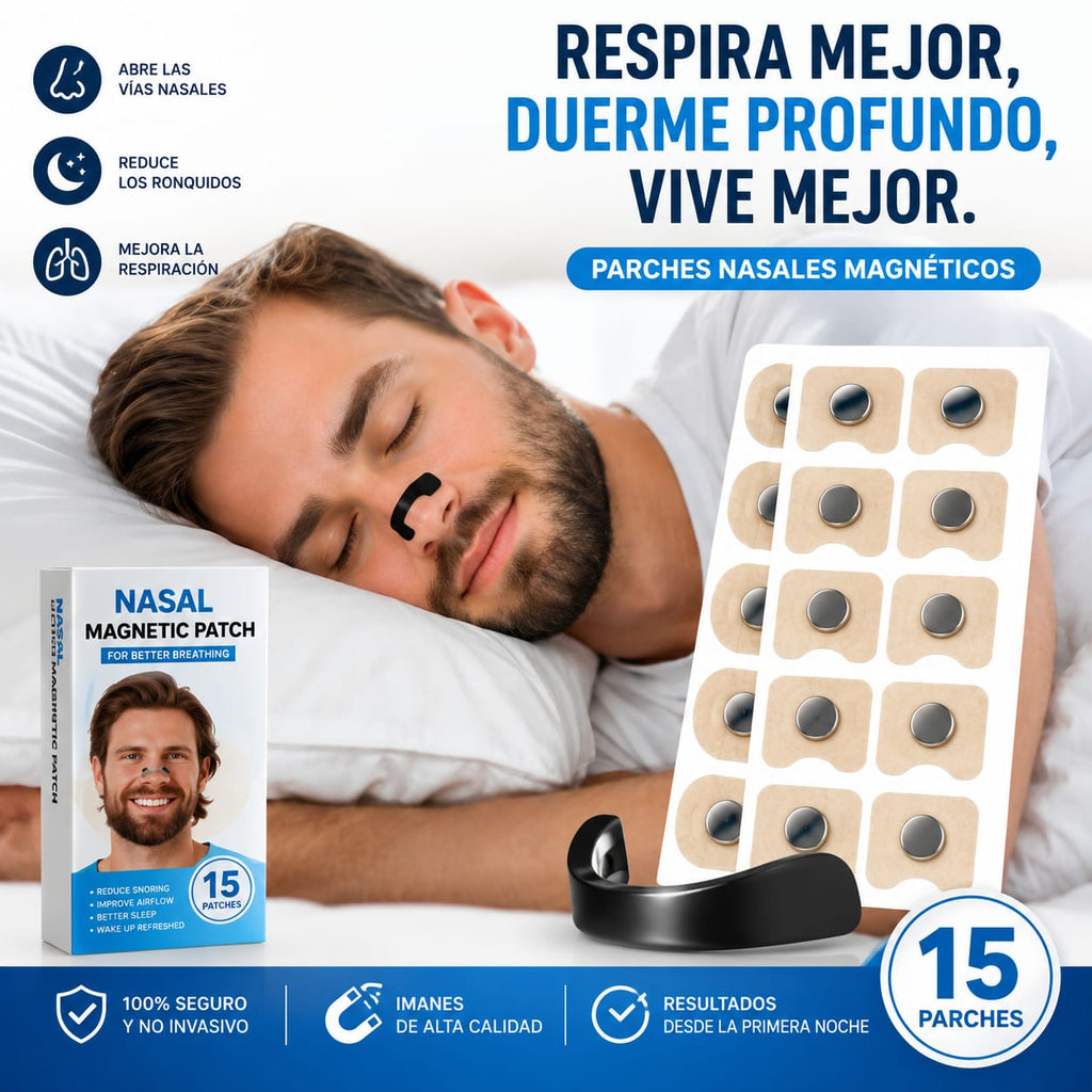 Parche Nasal Magnético – Respira Mejor, Duerme Mejor