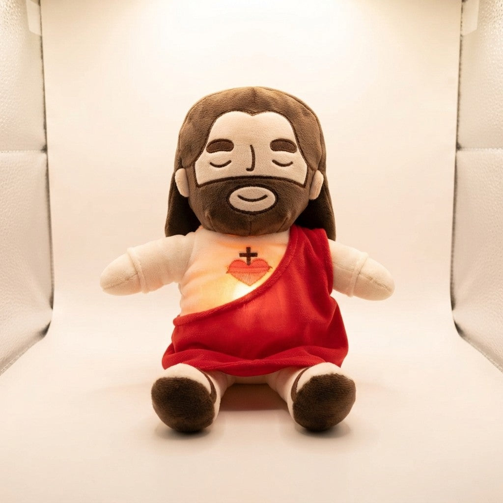 PELUCHE DE JESÚS Y LA VIRGEN MARÍA